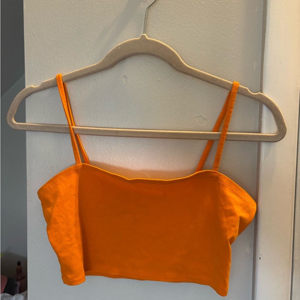 Vibrant Orange Women's Crop Top